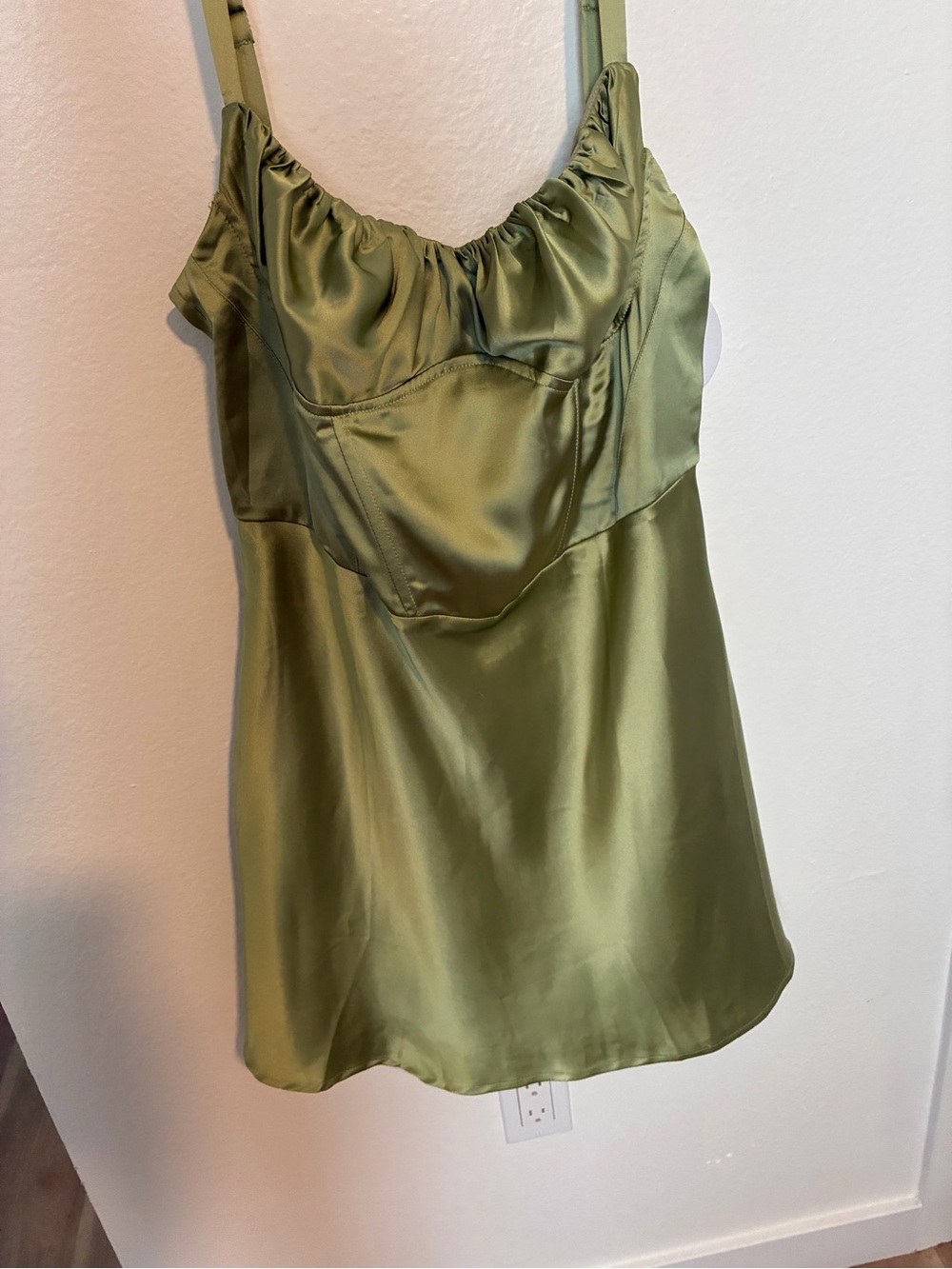 Princess Polly Olive Green Satin Cami